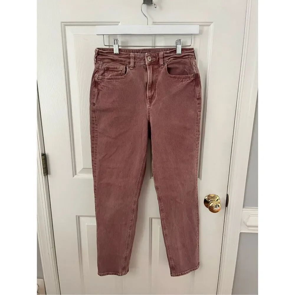 American Eagle Washed Mauve Mom Jeans sz 4 EUC